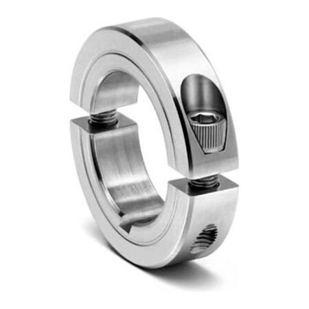 Climax Metal Two-Piece Clamping Collar with Keyway 2C-KW-Series, 1-1/2", Black Oxide Steel 2C-150-KW